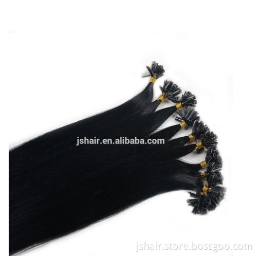 High quality keratin virgin brazilian nail trip hair extension